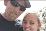  ??  ?? Karl Sanders and his daughter, as pictured on Gofundme page