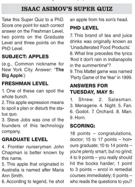 Isaac Asimov S Super Quiz Pressreader