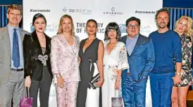  ??  ?? Charriol CEO Ludovic Lesur, Bela Padilla, Coralie Charriol Paul, Iza Calzado Wintle, Jasmine Curtis Smith, SSI Group president Anton Huang, Alexander Charriol and Katia Cohen