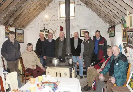  ??  ?? Members of the Mens Shed Creative Living Fair, featuring Cosy Corner Crafters and The Mens Shed in Baltinglas­s.