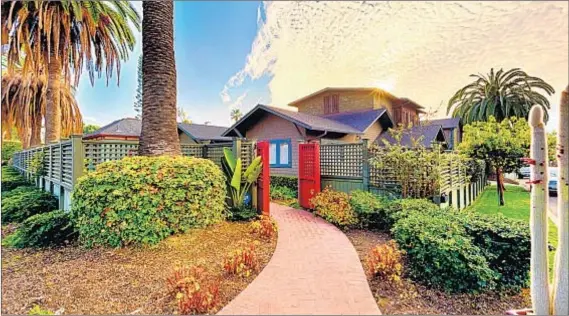  ?? Photograph­s by Anthony Ghiglia ?? A TRIO OF COTTAGES listing for $4.35 million includes the 1917 Rhoads House, relocated to Heritage Place La Jolla in the 1920s.