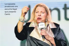  ?? I Bernardino Avila ?? La supuesta prueba era una escucha ilegal que presentó Carrió.