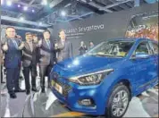  ?? PTI ?? Hyundai Motor India showcased the premium compact hatchback Elite i20 at Auto Expo 2018 in Greater Noida on Wednesday.