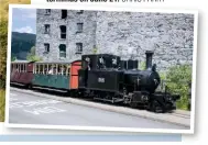  ?? CHRIS PARRY ?? Railway Operating Division Hunslet 4-6-0T No. 303 runs alongside the street in Porthmadog with a train destined for the joint FR/WHR terminus on June 21.