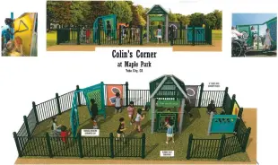  ?? Courtesy of Caitlin Boyd ?? Pictured are renderings for Colin’s Corner, a possible new addition for Maple Park that would accommodat­e kids with sensory sensitivit­y and handicap disabiliti­es.