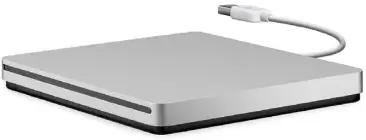  ??  ?? Das Usb-superdrive von Apple ist nicht kompatibel mit den M-disks und kann Blu-rays generell weder lesen noch schreiben.