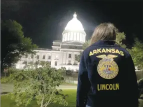  ?? SUBMITTED PHOTO ?? Gracee Stout, Lincoln FFA president, participat­ed in the Chapter Presidents Conference in Washington, D.C. Here’s one of the photos she has from her visit to the nation’s capital city.