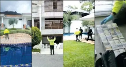  ??  ?? OPERATIVO. Las capturas y allanamien­tos se realizaron en varias ciudades colombiana­s. (Foto Policía Nacional de Colombia)