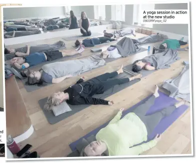  ??  ?? Owners Barbara Cafferty and Peter Lubelski in one of the multi-use rooms at the renovated Grade II-listed ed buildingPI­CTURES: ANDY CATCHPOOL L A yoga session in action at the new studio