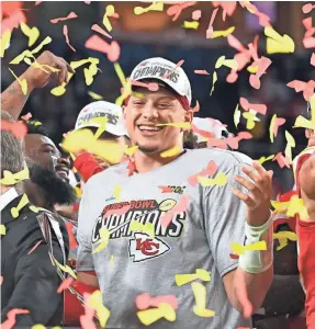  ?? ROBERT DEUTSCH/USA TODAY ?? After going 12-4 in the regular season and sweeping three postseason games, the Super Bowl LIV champion Chiefs top the rankings.