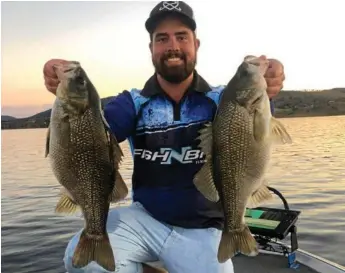  ?? Photo: Contribute­d ?? Jordan Schultz with a pair of Somerset bass.