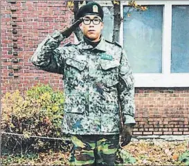  ?? @HYEONCHUNG­TENNIS ?? Hyeon Chung, tras concluir el servicio militar obligatori­o en Corea del Sur