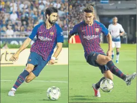  ??  ?? André Gomes y Denis Los dos se lesionaron en el amistoso en Los Ángeles