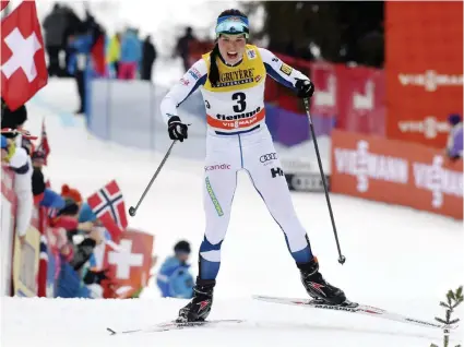  ?? FOTO: MARKKU ULANDER/LEHTIKUVA ?? Krista Pärmäkoski slutade femma totalt i Tour de Ski.
■