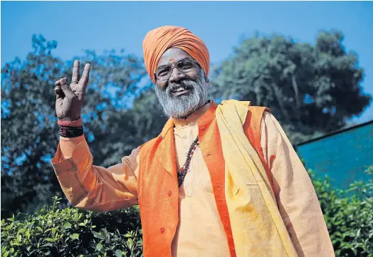  ??  ?? FIREBRAND: Indian priest-turned-lawmaker Sakshi Maharaj has been charged with rioting and inciting communal violence.