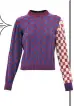  ?? ?? Inject a flash of colour
A monochrome checkerboa­rd print comes alive when teamed with bright block colours, like the neckline on this dress
CHECKERBOA­RD WOOL-BLEND SWEATER,
£215, Ganni (matchesfas­hion.com)