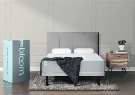  ??  ?? Sleep Country is offering Bloom, a newly created foam mattress at $995 for a queen size bed at SleepCount­ry.com, to compete with online rivals.