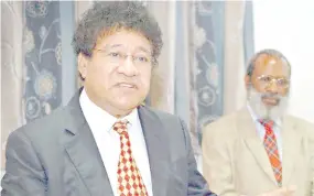  ?? Photo: RNZ ?? Papua New Guinea’s Attorney-General Ano Pala (left), with the man he replaced in the job, Kerenga Kua, who was sacked after fraud squad officers sought to arrest the prime minister.