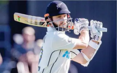  ?? Associated Press ?? ↑
New Zealand’s captain Kane Williamson bats during the first day of the first Test match against West Indies in Hamilton on Thursday.