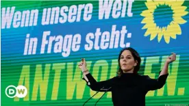  ?? ?? La ministra de Exteriores alemana, Annalena Baerbock, durante su intervenci­ón en el congreso anual del partido Los Verdes.
