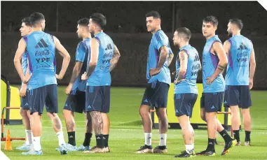  ?? ?? Argentina realizó su práctica con las ausencias de la Pulga y Ángel di María.