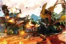  ??  ?? Ratchet & Clank. Si buscas sensacione­s similares a un Mario en PS4, una excelente opción es Ratchet&clank, aunque haya menos plataforma­s y más acción.