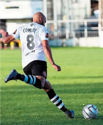  ?? Photo: Darren Woolley. ?? James Comley is hoping to be in action for Montserrat soon.