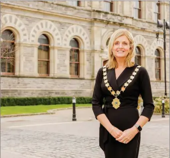  ??  ?? New Chamber President, Tara Rodgers pictured outside City Hall.