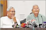  ?? HT FILE/AJAY AGGARWAL ?? RJD chief Lalu Prasad said Bihar CM Nitish Kumar was free to choose the cabinet and would take a call on his deputy.