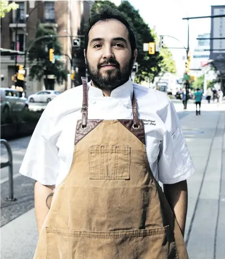  ??  ?? Cesar Madrigal is the operationa­l chef of La Taqueria in Vancouver.