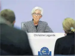  ?? Kai Pfaffenbac­h / Reuters ?? La presidenta del Banco Central Europeo, Christine Lagarde.