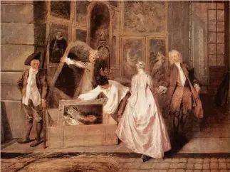  ??  ?? Quadri in vendita Antoine Watteau, «L’insegna di Gersaint», 1720