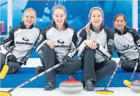  ?? PPA. ?? Eve Muirhead, right, and British Curling’s podium team of Vicky Wright, Jennifer Dods and Lauren Gray.