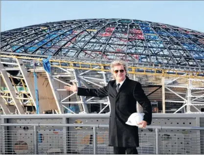  ??  ?? BOOKED UP: Rod Stewart outside the Hydro Arena last year. He has been confirmed as the venue’s opening act on September 30. Picture: Iain McLean