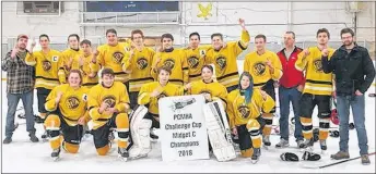  ?? SUBMITTED ?? In front row are: Carley MacDonald, Nathaniel Graham, Tanner MacIvor, Wesley Kelly and Maria Jones. Back row: Coach Kevin Pitts, Tyler Foote, Keegan Martin, Josh Cooley, Matt Munroe, Logan Butler, Charlie MacLean, Cameron MacLean, Owen Fraser, Blake...