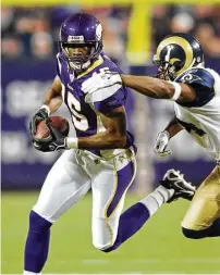  ?? Tom Dahlin / Getty Images ?? Martin Nance had four catches for 33 yards in his only game for the Minnesota Vikings.