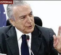  ??  ?? O presidente Michel Temer evitou estipular data para trocas de ministros, apesar de sofrer pressão