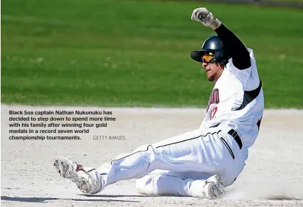  ?? GETTY IMAGES ?? Black Sox captain Nathan Nukunuku has decided to step down to spend more time with his family after winning four gold medals in a record seven world championsh­ip tournament­s.