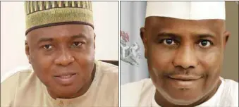  ??  ?? Saraki Tambuwal