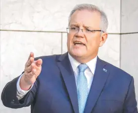  ?? Picture: DAVID GRAY, AFP ?? REASSURING: A reader says it’s hard not to be impressed with Scott Morrison’s addresses to the nation at this time of crisis.