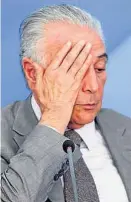  ??  ?? En jaque. Temer se niega a dimitir.