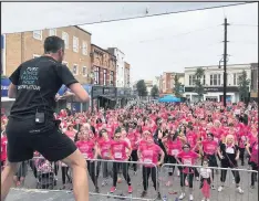  ??  ?? ■ More than 800 ladies crossed the finishing line at this year’s Loughborou­gh ‘Race for Life’ on Sunday and organisers hope the event will raise in excess of £44,000.