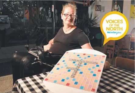  ?? Picture: ALIX SWEENEY ?? WINNING WORDS: Townsville Scrabble Club’s Julie Brice is one of the state’s leading players of the game.