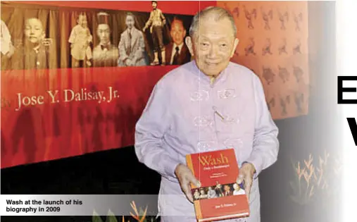  ??  ?? Wash at the launch of his biography in 2009