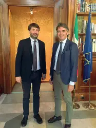  ??  ?? A Roma Il ministro Franceschi­ni e il sindaco Sboarina