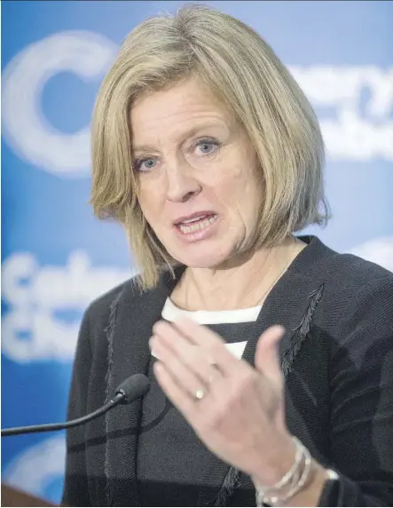  ?? COLLEEN DE NEVE/SPECIAL TO POSTMEDIA ?? Premier Rachel Notley’s pipeline speeches have leaned to the right, but she will swing back to the left Monday when the NDP tables pro-worker legislatio­n, Graham Thomson writes.