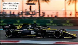  ??  ?? The sun looks to have set on Hulkenberg’s time as an F1 driver