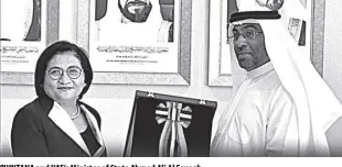  ?? ?? QUINTANA and UAE’S Minister of State Ahmed Ali Al Sayegh