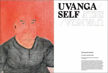  ??  ?? Opening spread of “Uvanga/Self: Picturing Our Identity” by Tarralik Duffy from the Fall 2018 issue of the Inuit Art Quarterly