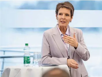  ?? ANDRE GRIMM/EUROPA FORUM ?? Anne Berner (58) war von 2015 bis 2019 Verkehrsmi­nisterin von Finnland.
